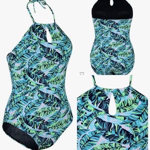 Size 16! New with tags. Halter tie. One piece!